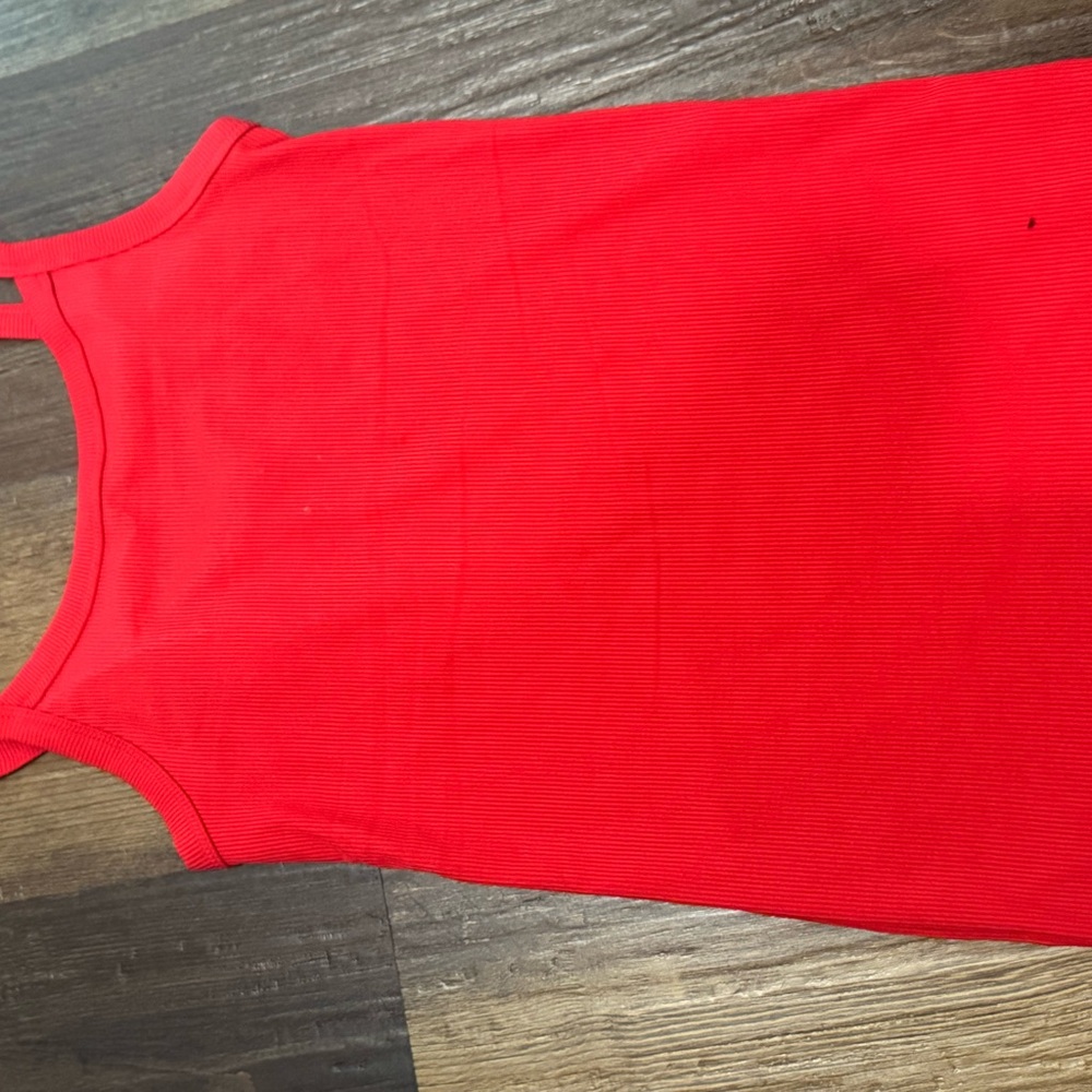 No Boundaries Vibrant Red Ribbed Top